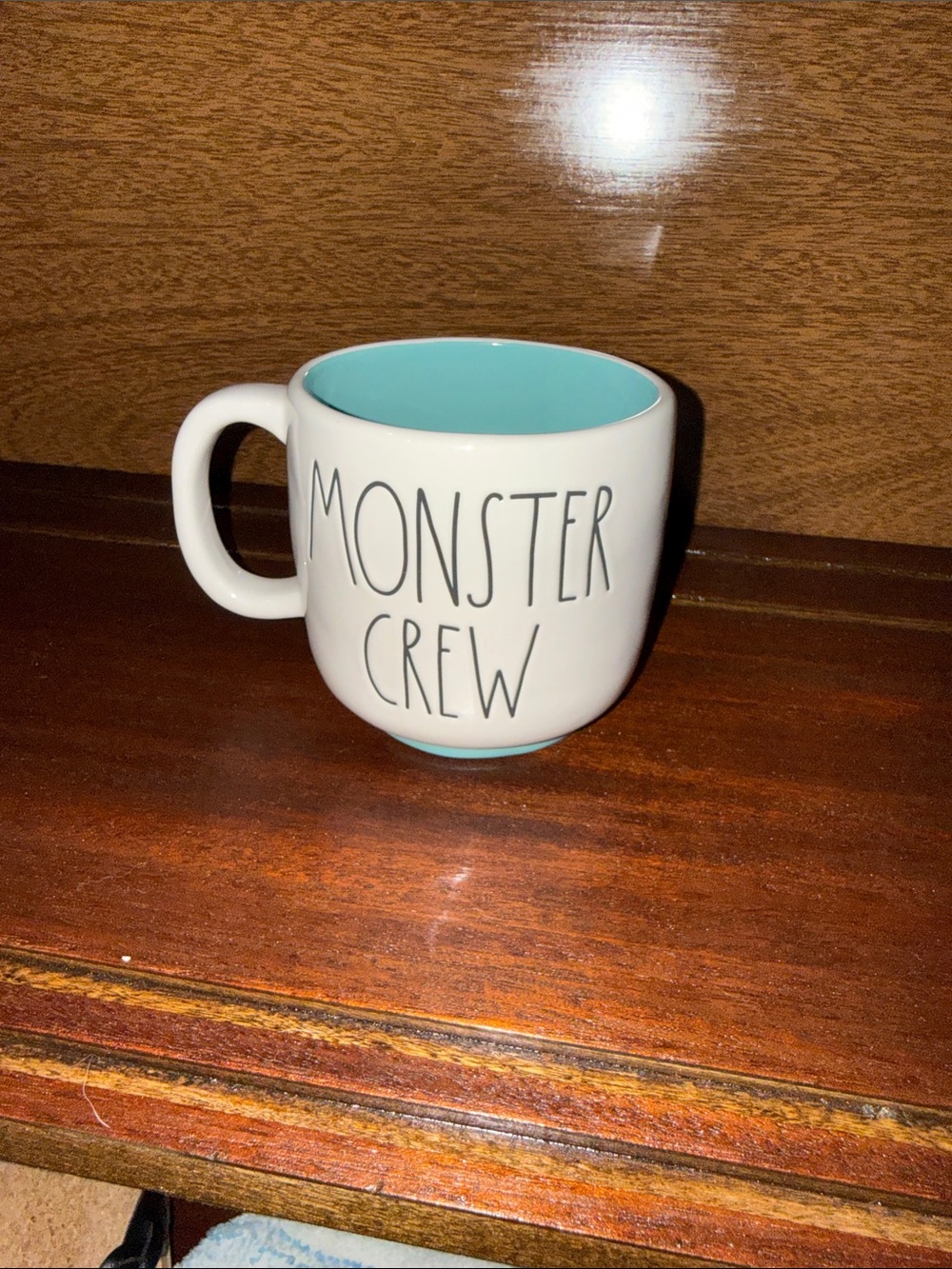 Rae Dunn Disney Pixar Monster Crew Ceramic Mug with Aqua Interior